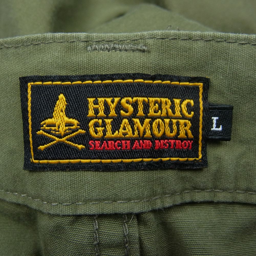 HYSTERIC GLAMOUR ヒステリックグラマー 02183AP06 ミリタリー パンツ ブッシュ カーキ系 L【中古】