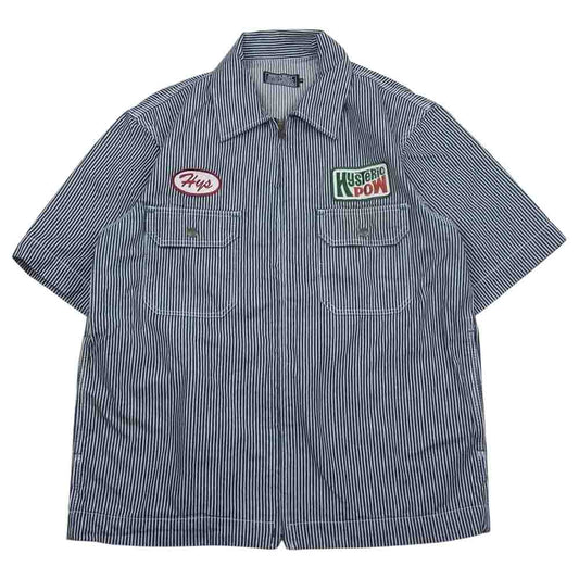 HYSTERIC GLAMOUR ヒステリックグラマー 02221AH11 HYSTERIC POW アップリケ エンジニアシャツ ブラック系 XL【中古】