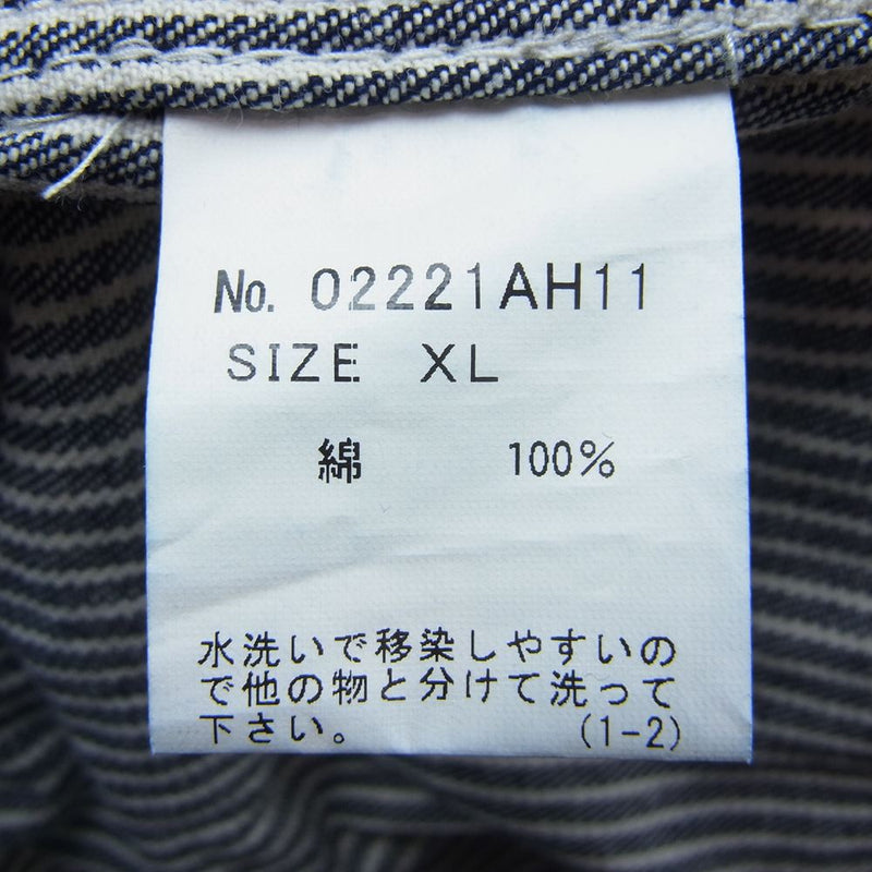 HYSTERIC GLAMOUR ヒステリックグラマー 02221AH11 HYSTERIC POW アップリケ エンジニアシャツ ブラック系 XL【中古】