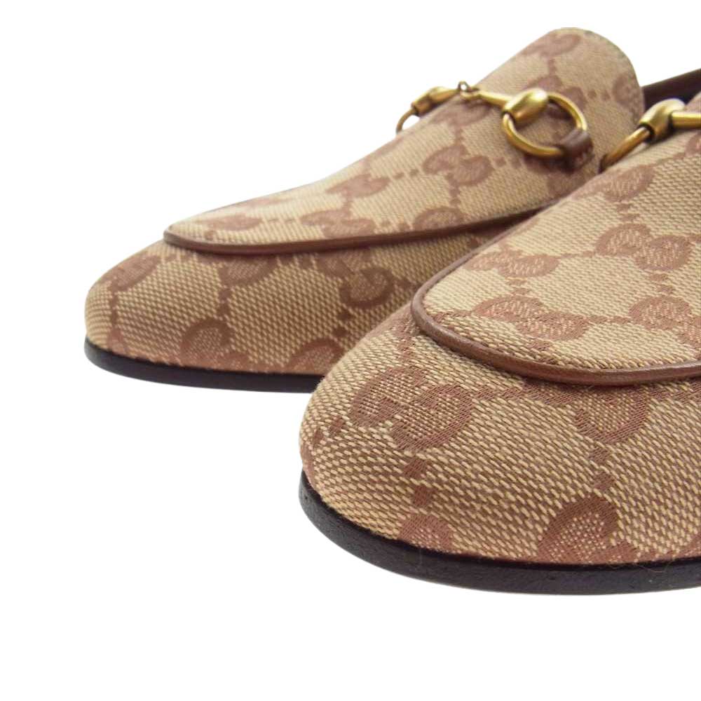 GUCCI グッチ 431467 ヨルダーン GGキャンバス ホースビット ローファー  ブラウン系 35【極上美品】【中古】