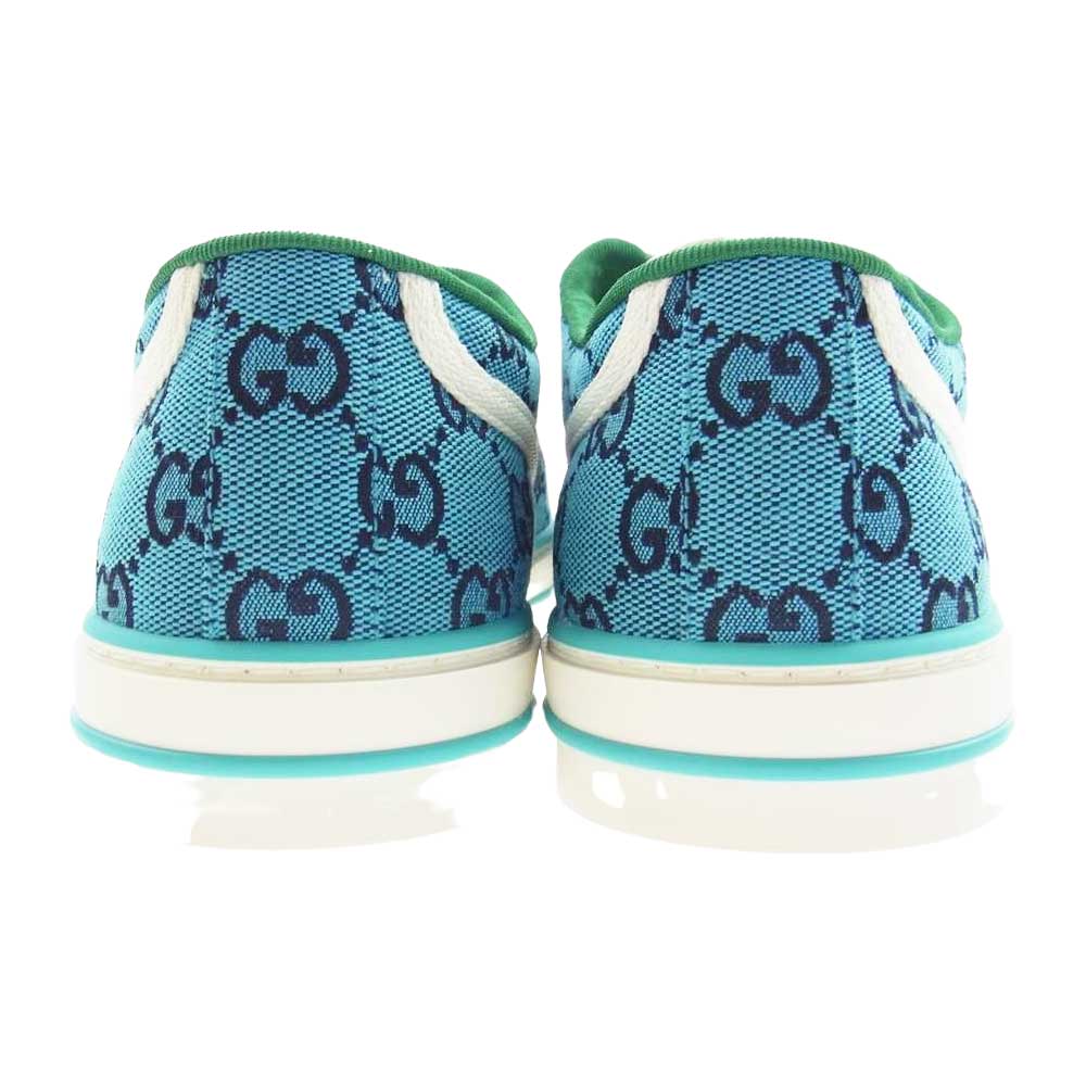 GUCCI グッチ 1977 TENNIS テニス GGキャンバス ローカット スニーカー ブルー系 8【新古品】【未使用】【中古】