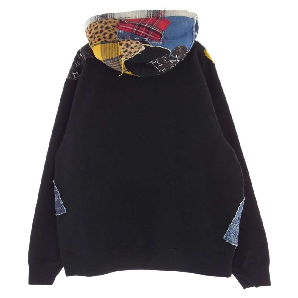 Supreme シュプリーム 22AW Patchwork Zip Up Hooded Sweatshirt パッチワーク アーチロゴ ジップ フーディ  ブラック系 L【美品】【中古】