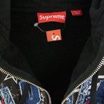 Supreme シュプリーム 22AW Patchwork Zip Up Hooded Sweatshirt パッチワーク アーチロゴ ジップ フーディ  ブラック系 L【美品】【中古】
