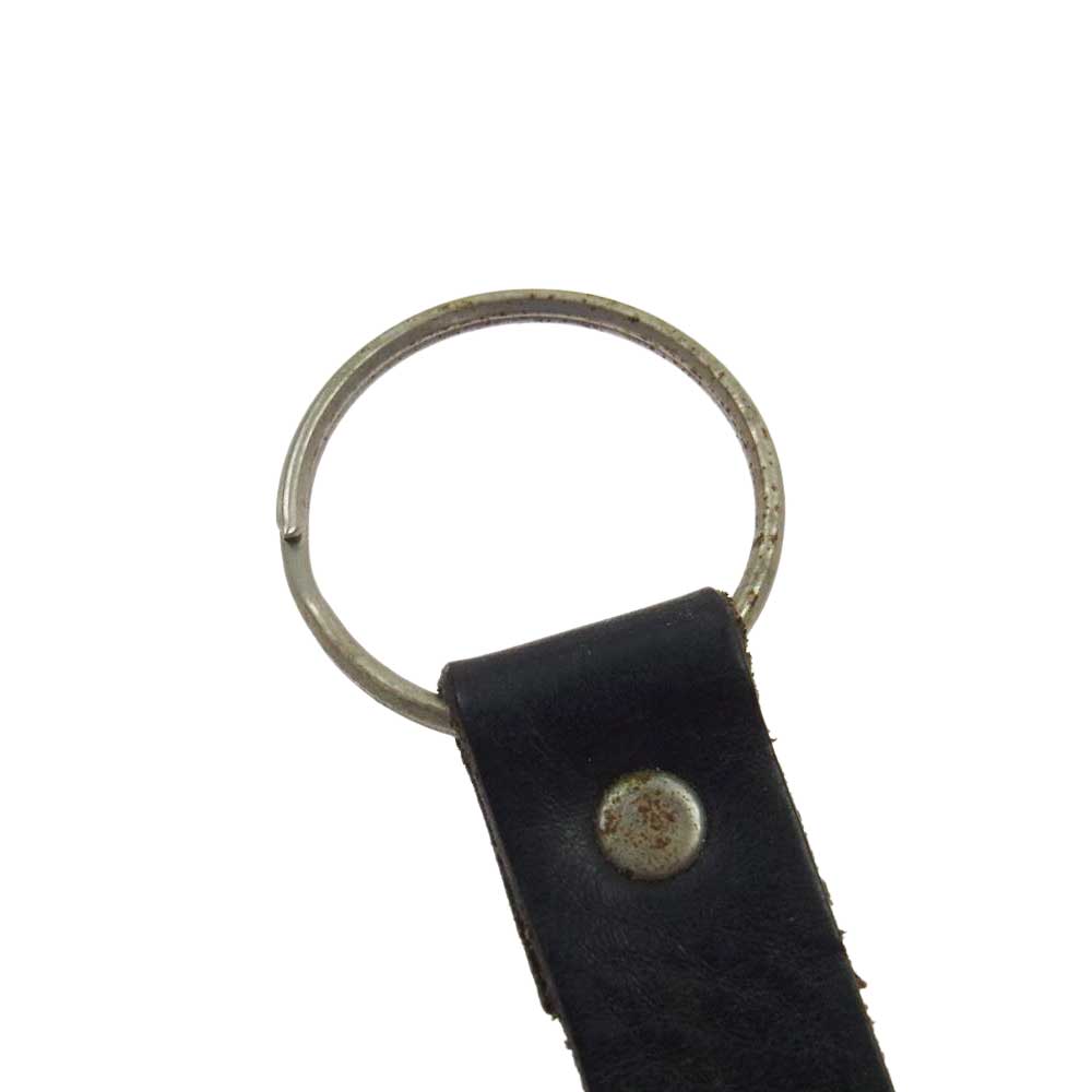 MAISON MARTIN MARGIELA メゾンマルタンマルジェラ 10ライン アーカイブ フランス製 Wichard社製カラビナ レザー キーホルダー ブラック系 シルバー系【中古】
