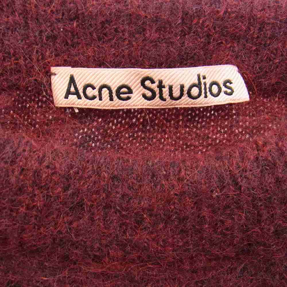 ACNE STUDIOS アクネストゥディオズ FN-WN-KNIT000289  モヘア クルーネック ニット セーター エンジ系 S【美品】【中古】
