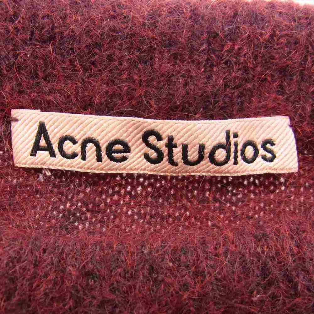 ACNE STUDIOS アクネストゥディオズ FN-WN-KNIT000289  モヘア クルーネック ニット セーター エンジ系 S【美品】【中古】