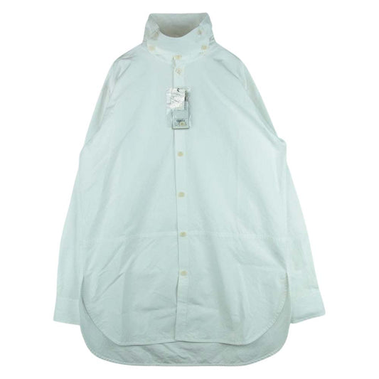 JIL SANDER ジルサンダー JSUO740726 MO244200 国内正規品 スタンドカラー ハイネック オーバー サイズ 長袖 シャツ ホワイト系 39【中古】