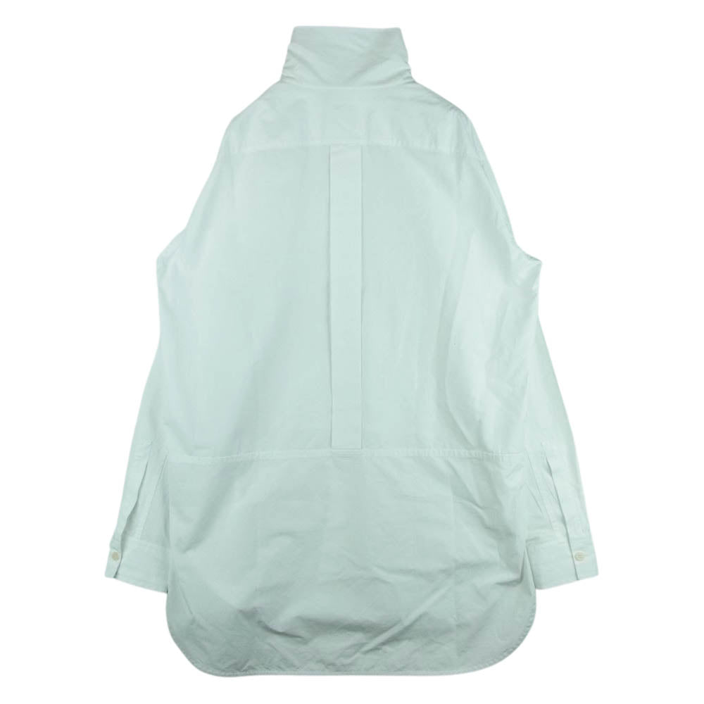 JIL SANDER ジルサンダー JSUO740726 MO244200 国内正規品 スタンドカラー ハイネック オーバー サイズ 長袖 シャツ ホワイト系 39【中古】