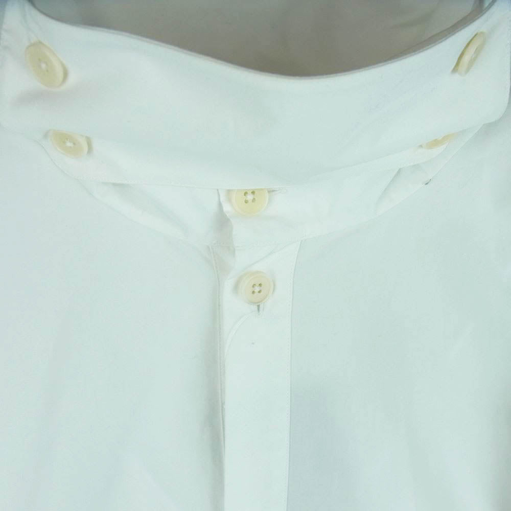 JIL SANDER ジルサンダー JSUO740726 MO244200 国内正規品 スタンドカラー ハイネック オーバー サイズ 長袖 シャツ ホワイト系 39【中古】