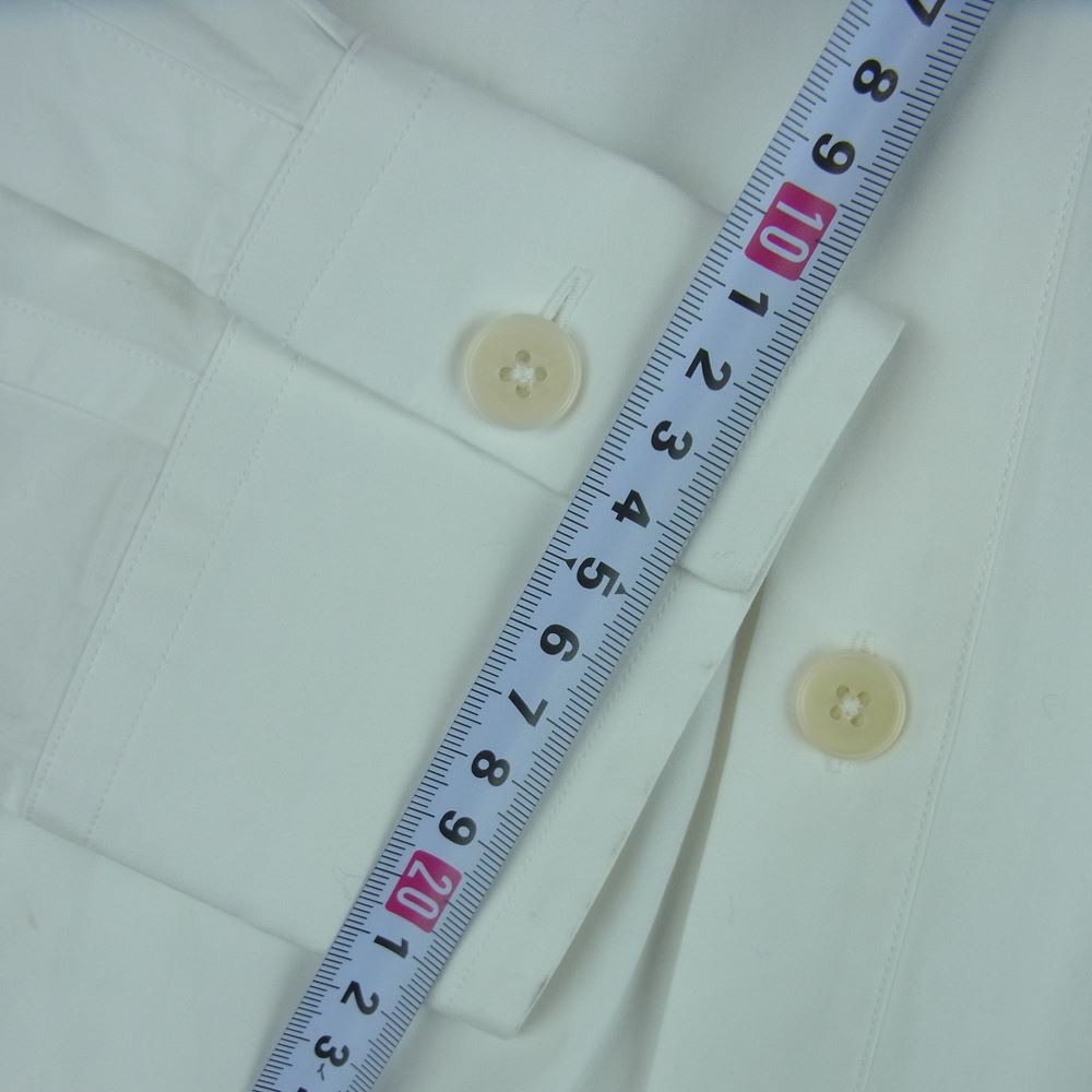 JIL SANDER ジルサンダー JSUO740726 MO244200 国内正規品 スタンドカラー ハイネック オーバー サイズ 長袖 シャツ ホワイト系 39【中古】