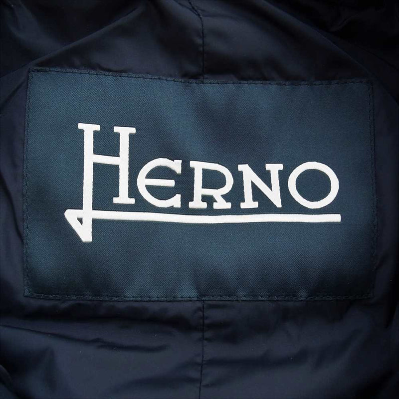 Herno ヘルノ PI0307U-12004 ナイロンダウン P コート  ダークネイビー系 46【中古】
