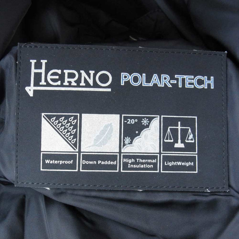 Herno ヘルノ PI0307U-12004 ナイロンダウン P コート  ダークネイビー系 46【中古】