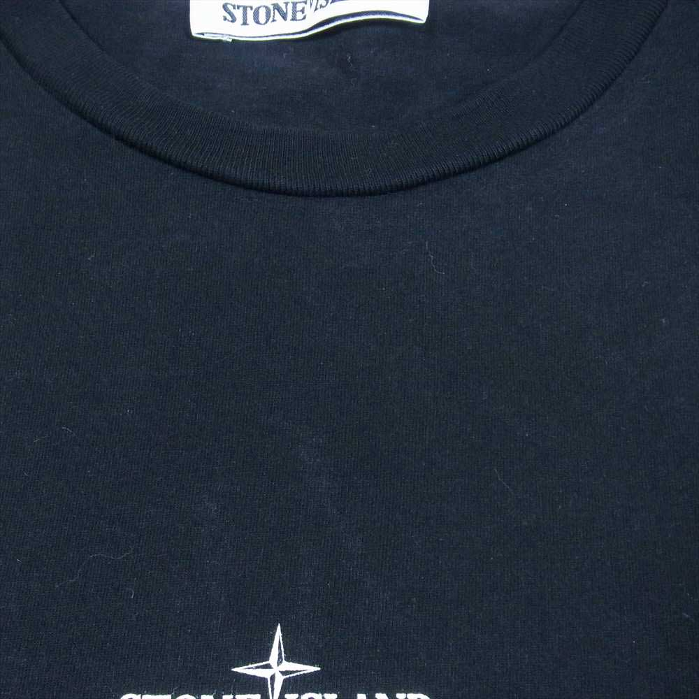 STONE ISLAND ストーンアイランド 72152NS84 T-SHIRT DRONE TWO ドローン フォト ロゴプリント クルーネック 半袖 Tシャツ ブラック系 XL【中古】