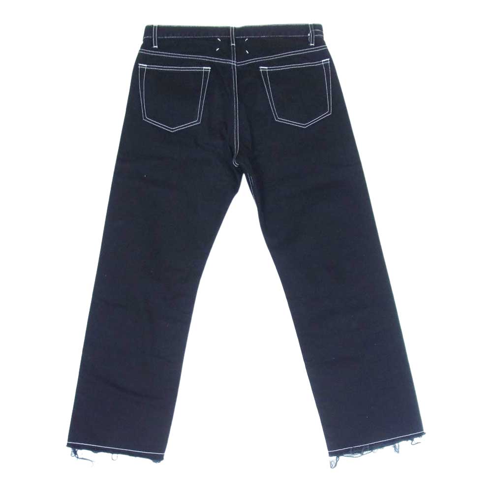 MAISON MARGIELA メゾンマルジェラ 20SS S30LA0160 S30496 10ライン 四つタグ グラフィティ ステッチ ダメージ加工 カットオフ デニムパンツ インディゴブルー系 30【中古】
