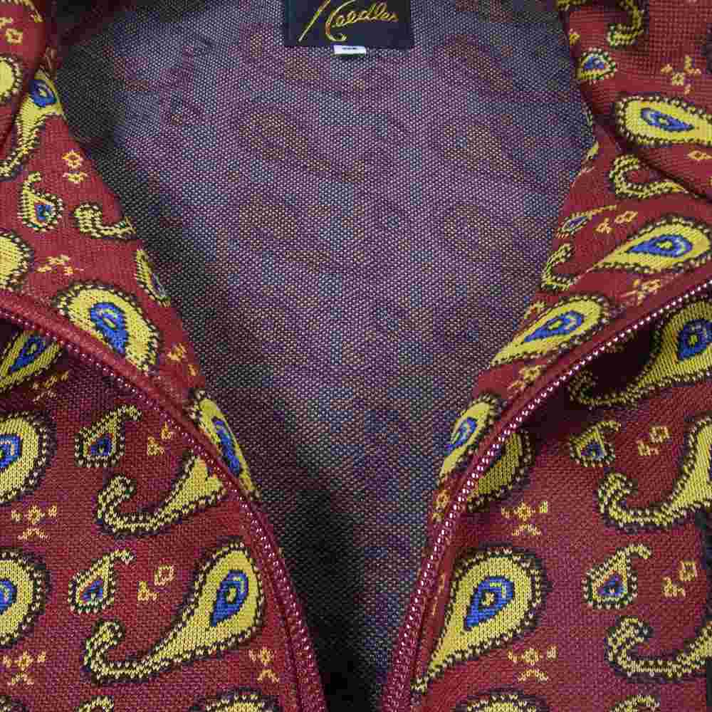 Needles ニードルス 20SS GL383 END. エンド 別注  Track Jacket Paisley Jacquard パピヨン刺繍 ペイズリー トラックジャケット エンジ系 M【美品】【中古】