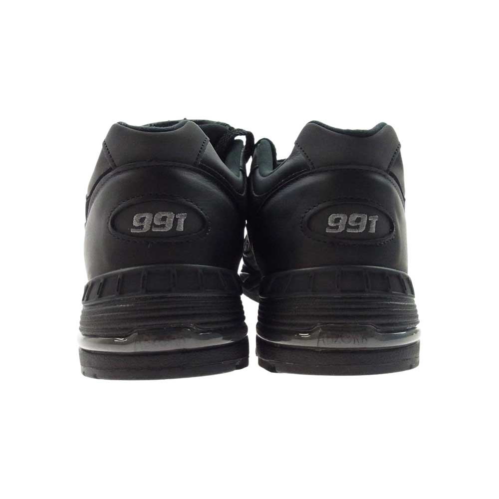NEW BALANCE ニューバランス M991TK BEAUTY＆YOUTH 英国製 ABZORB 991 オールレザー ローカット スニーカー ブラック系 28.5cm【中古】