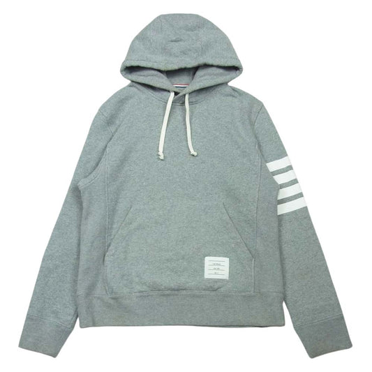 THOM BROWNE トムブラウン 01113C6002 4BAR HOODIE PULLOVER 4ライン プルオーバ― スウェット パーカー フーディ グレー系【中古】