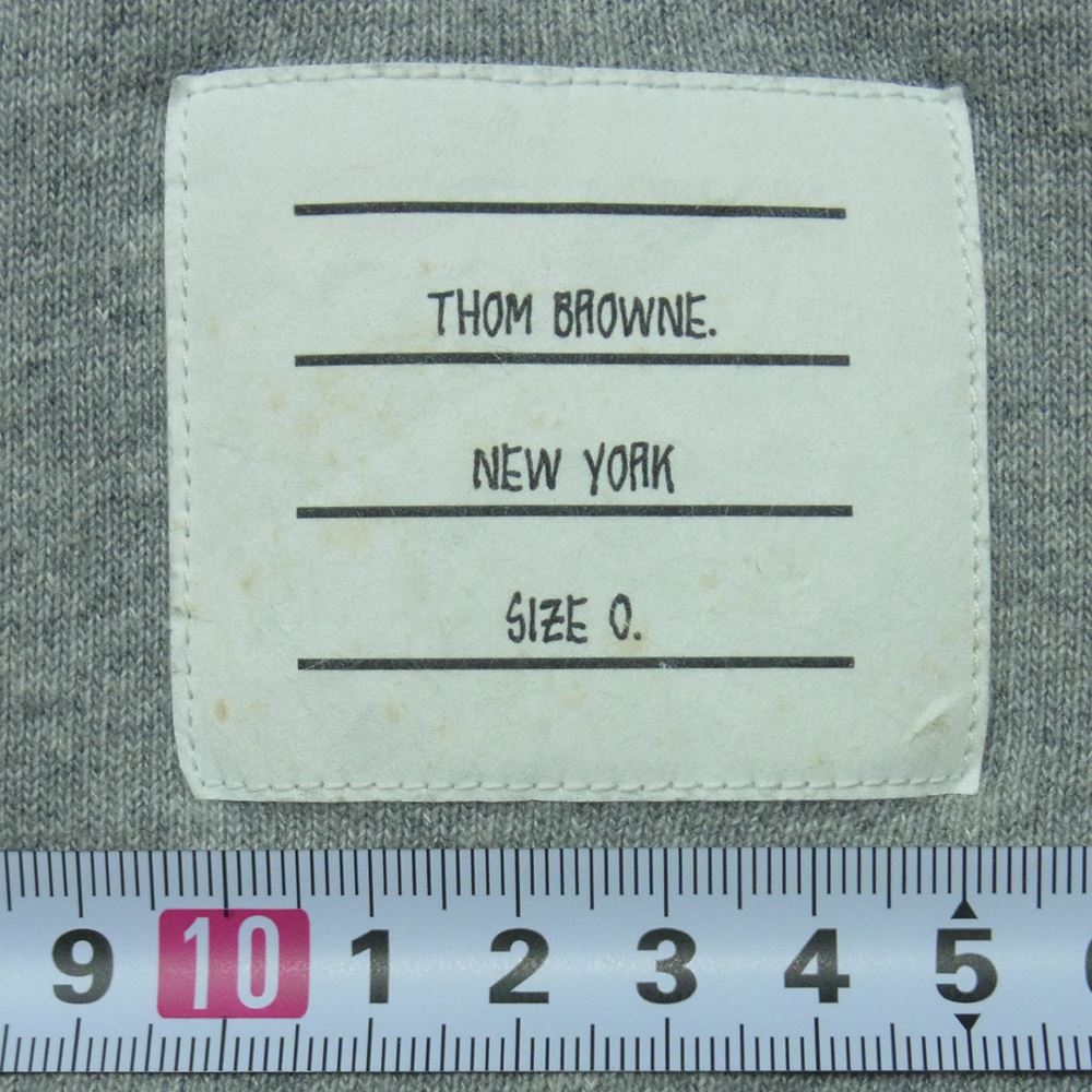 THOM BROWNE トムブラウン 01113C6002 4BAR HOODIE PULLOVER 4ライン プルオーバ― スウェット パーカー フーディ グレー系【中古】