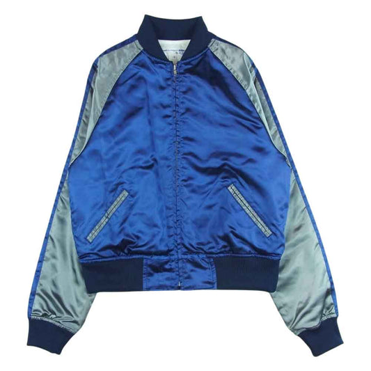 COMME des GARCONS コムデギャルソン SHIRT boys S25900 CDG バックロゴパッチ スカジャン ブルー系 シルバー系 S【美品】【中古】