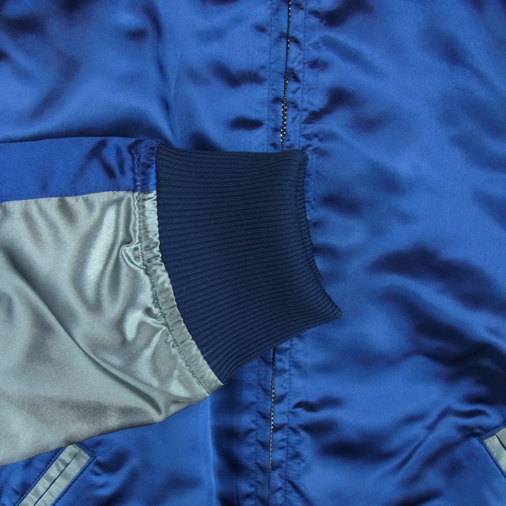 COMME des GARCONS コムデギャルソン SHIRT boys S25900 CDG バックロゴパッチ スカジャン ブルー系 シルバー系 S【美品】【中古】