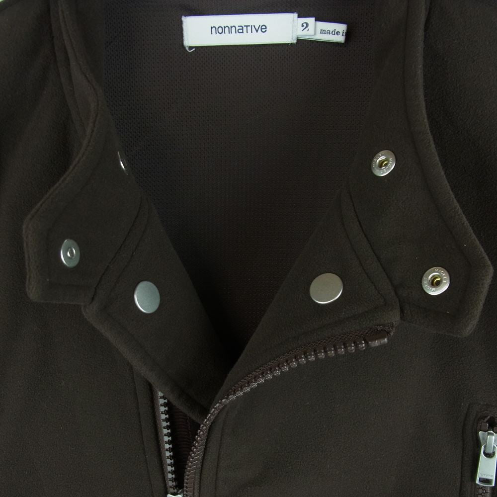 nonnative ノンネイティブ NN J4119 RIDER BLOUSON POLY FLEECE POLARTEC WIND PRO ポーラテック フリース ライダース ジャケット ブラウン系 2【中古】