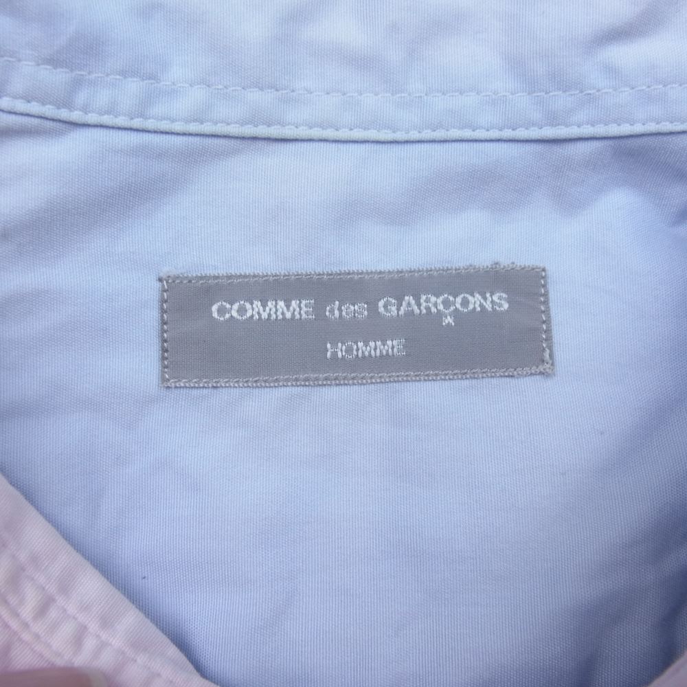 COMME des GARCONS HOMME コムデギャルソンオム AD2000 HB-040120 ヴィンテージ 解れ加工 切替 長袖シャツ ピンク系 ブルー系【中古】