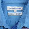 コムデギャルソンシャツ S10068 フランス製 レース切替 パッチワーク 長袖シャツ ブルー系 M【中古】