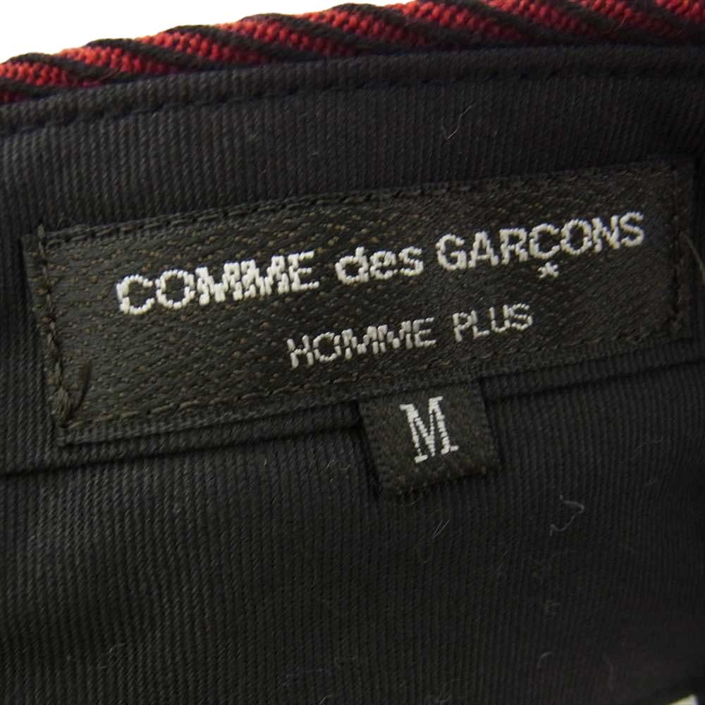 COMME des GARCONS HOMME PLUS コムデギャルソンオムプリュス 02AW PG-P026 四つの黒期 アーカイブ キュプラ切替 ほつれ加工 パンツ ワインレッド系 M【美品】【中古】