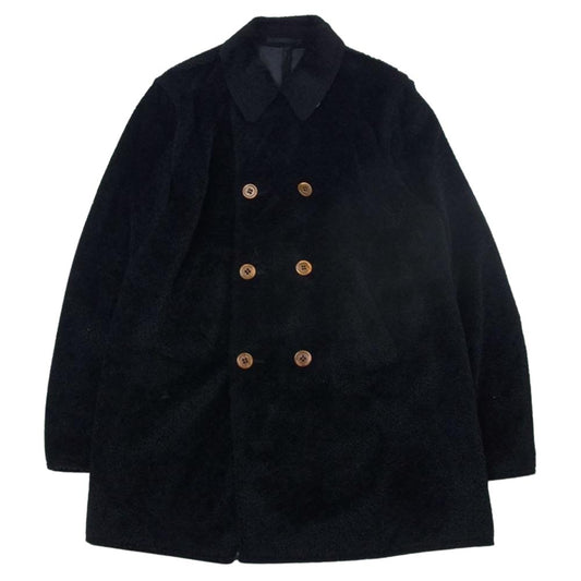 COMME des GARCONS HOMME PLUS コムデギャルソンオムプリュス 02AW PG-C010 四つの黒期 アーカイブ ボア フリース ピーコート ブラック系 M【美品】【中古】