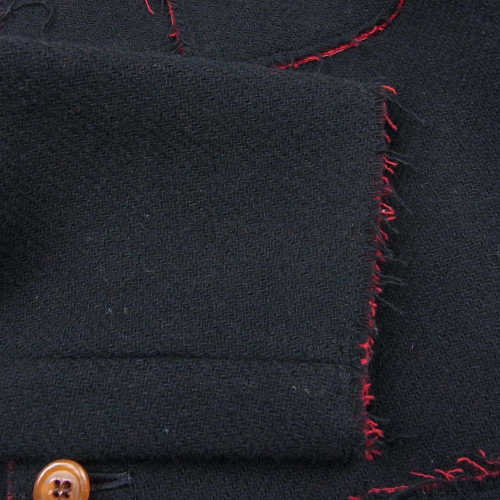 COMME des GARCONS HOMME PLUS コムデギャルソンオムプリュス 02AW PG-J037 四つの黒期 アーカイブ カットオフ加工 3B ウール テーラード ジャケット ブラック系 M【美品】【中古】