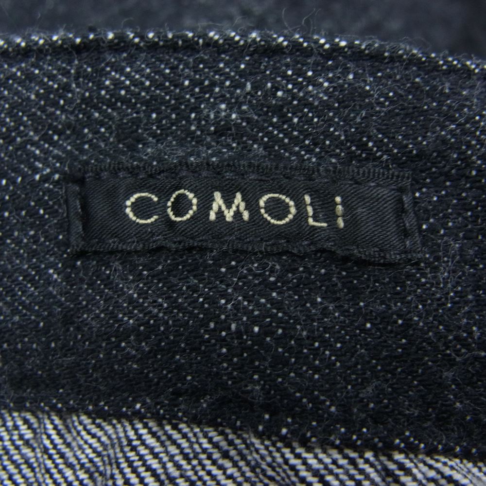 COMOLI コモリ 21AW U03-0311 ベルテッド デニムパンツ ブラックエクリュ ブラック系 2【美品】【中古】