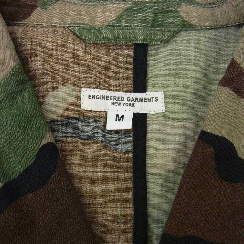 Engineered Garments エンジニアードガーメンツ LOFTMAN別注 Unlined Andover Jacket Ripstop Woodland Camo アンラインド アンドーバー ジャケット リップストップ 迷彩 カーキ系 M【中古】