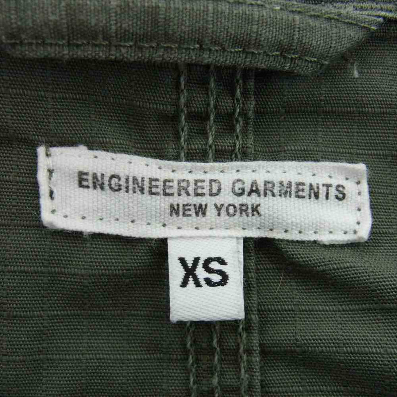 Engineered Garments エンジニアードガーメンツ Coverall Jacket Ripstop コットン リップストップ  カバーオール ジャケット カーキ系 XS【中古】