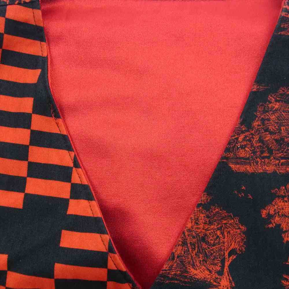Engineered Garments エンジニアードガーメンツ 18AW Reversible Vest-Big Plaid NOMA t.d. 総柄 リバーシブル ベスト レッド系 L【中古】