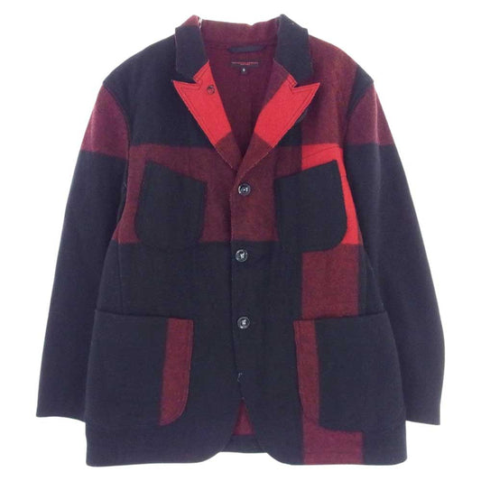 Engineered Garments エンジニアードガーメンツ WOOLRICH ウールリッチ BEDFORD JACKET BUFFALO CHECK ベッドフォードジャケット バッファロー ブラック系 ワインレッド系 S【中古】