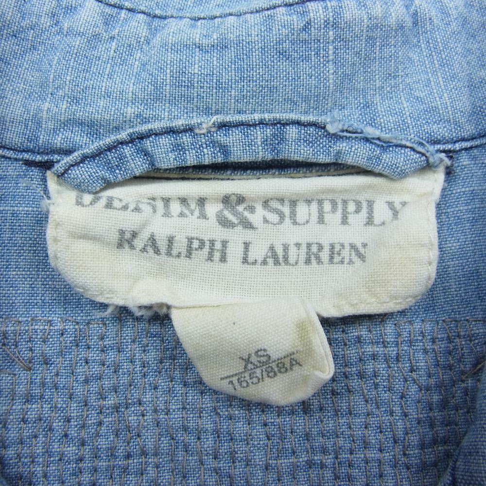 RALPH LAUREN ラルフローレン Denim & Supply デニムアンドサプライ ビーズ刺繍 ウエスタン シャツ インディゴブルー系 XS【中古】