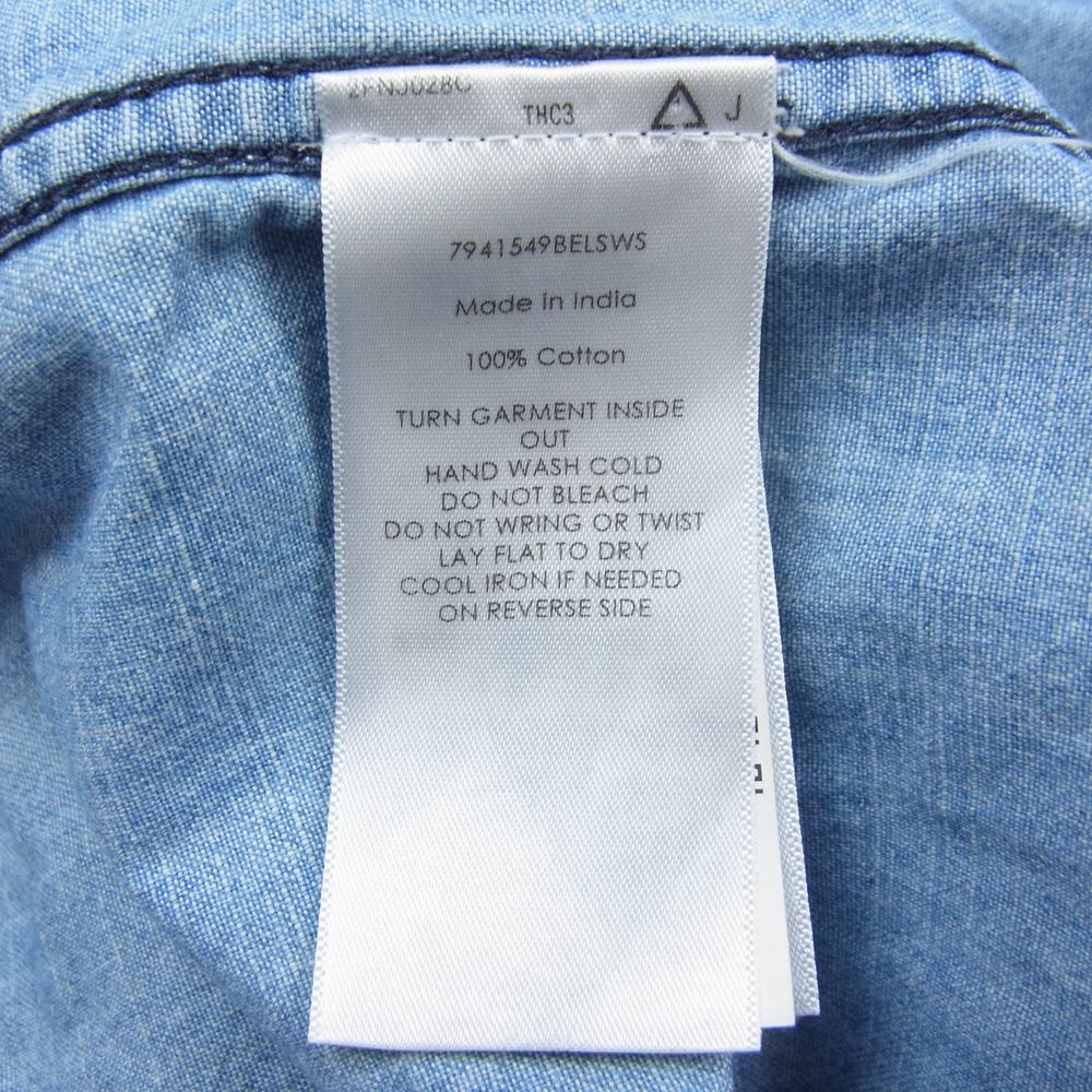 RALPH LAUREN ラルフローレン Denim & Supply デニムアンドサプライ ビーズ刺繍 ウエスタン シャツ インディゴブルー系 XS【中古】