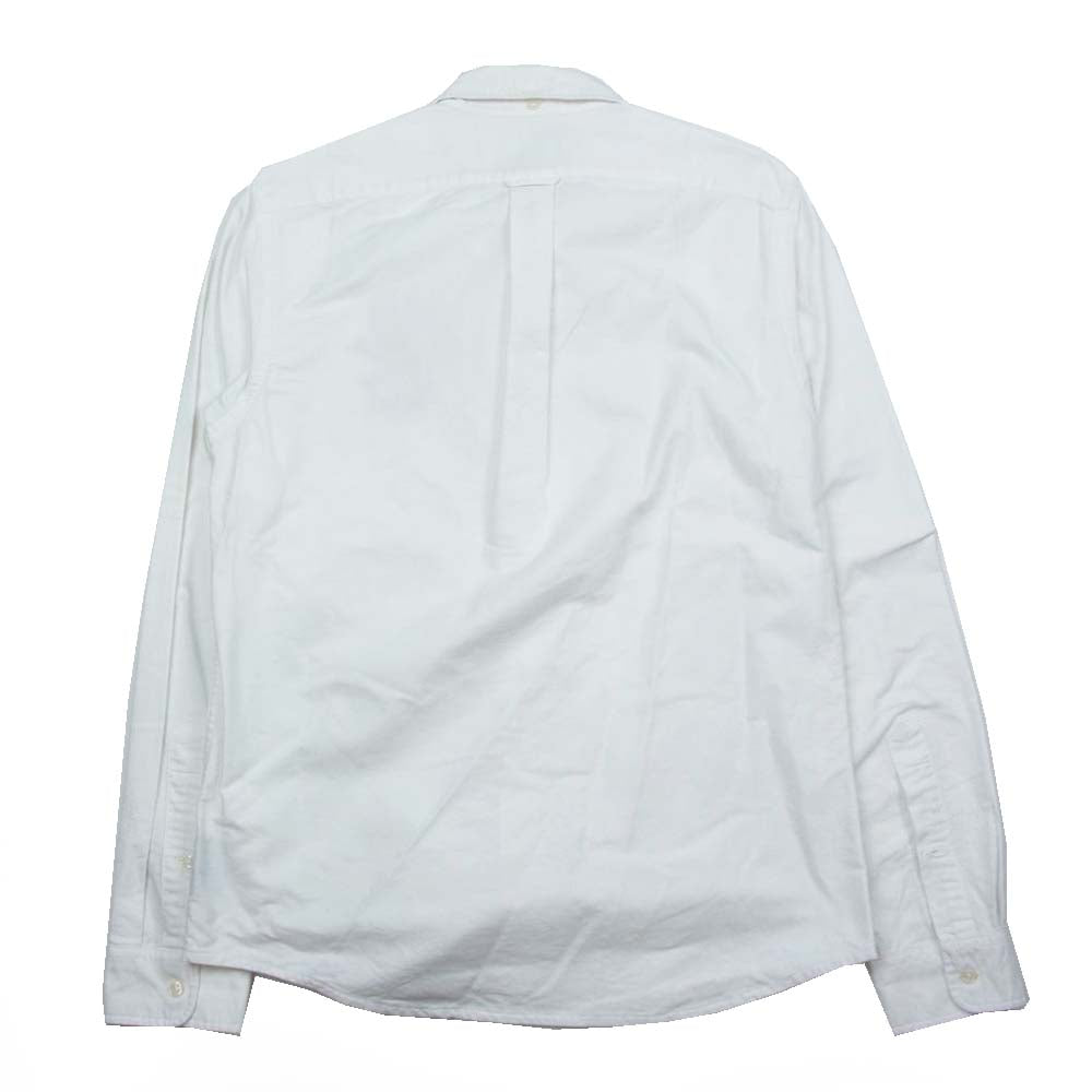 RALPH LAUREN ラルフローレン rugby ラグビー スカル ドクロ NYC 刺繍 BD シャツ ホワイト系 S【中古】