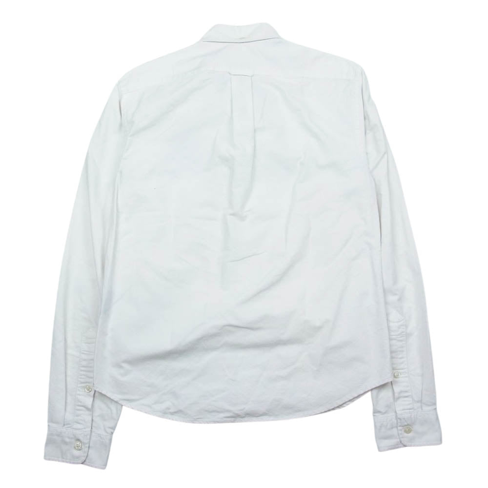 RALPH LAUREN ラルフローレン rugby ラグビー スカル ドクロ 刺繍 BD シャツ ホワイト系 S【中古】