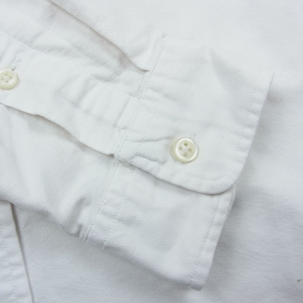 RALPH LAUREN ラルフローレン rugby ラグビー スカル ドクロ 刺繍 BD シャツ ホワイト系 S【中古】