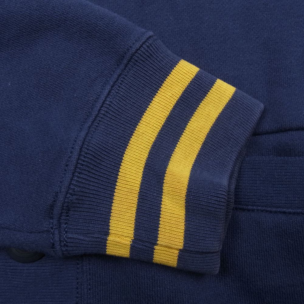 RALPH LAUREN ラルフローレン rugby ラグビー スカル ドクロ ショールカラー コットン スウェット カーディガン ネイビー系 ネイビー系 S【中古】