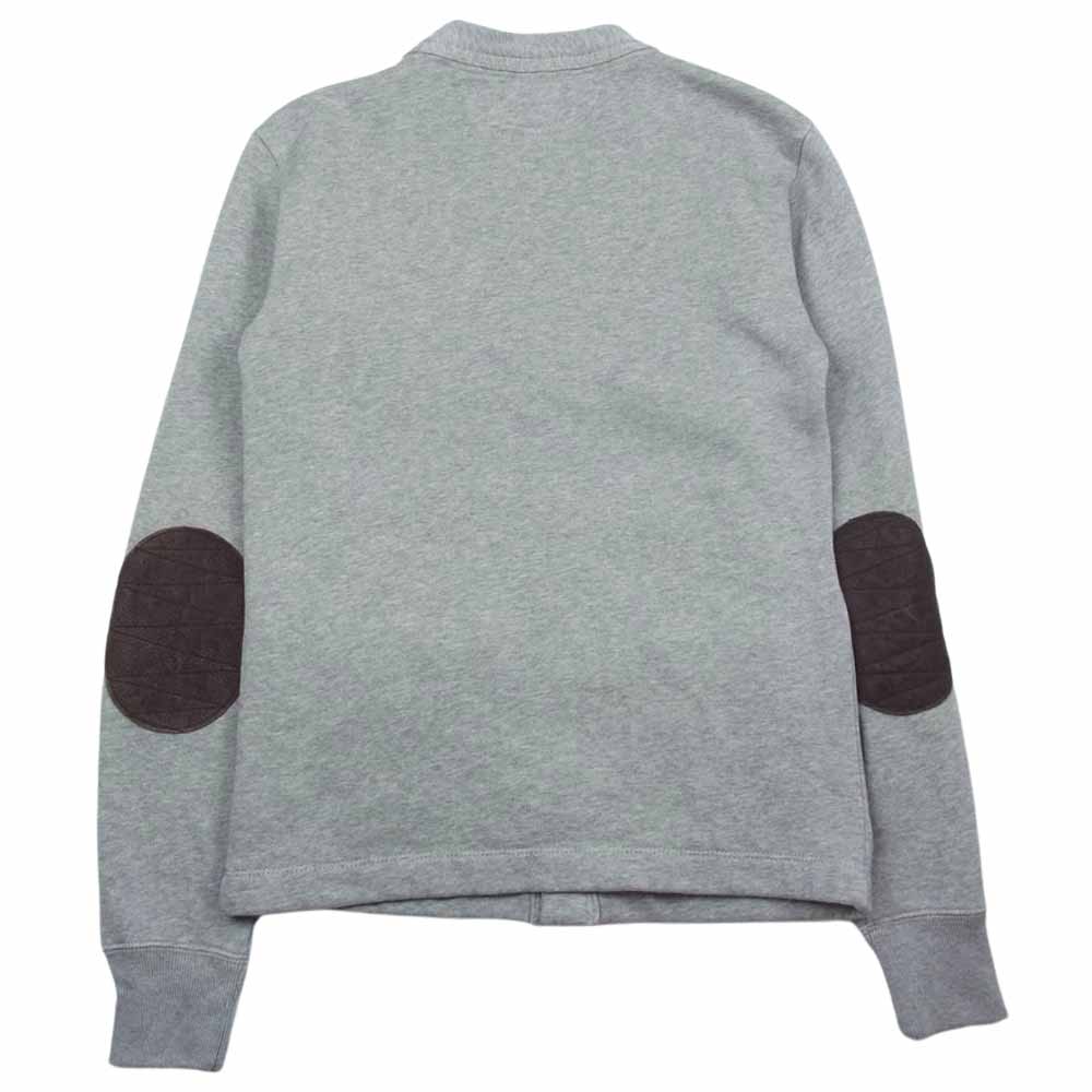 RALPH LAUREN ラルフローレン rugby ラグビー ガンパッチ付 コットン スウェット カーディガン グレー系 XS【中古】