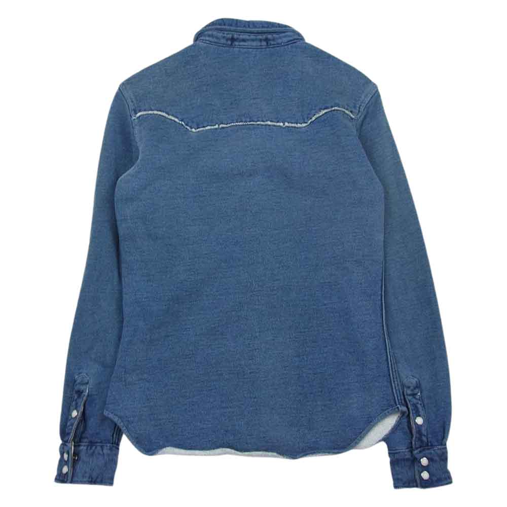 RALPH LAUREN ラルフローレン スウェット ウエスタン シャツ 裏地ネイティブ切替 インディゴブルー系 S【中古】