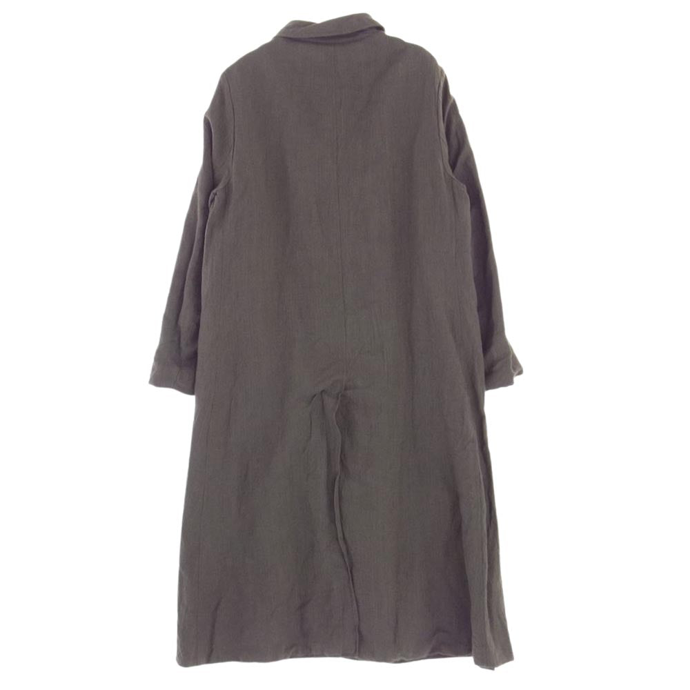 Paul Harnden ポールハーデン Long Mac Coat Wool/Linen ウールリネン ロング マックコート オリーブ系 L L【新古品】【未使用】【中古】
