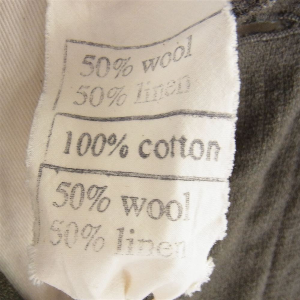 Paul Harnden ポールハーデン Long Mac Coat Wool/Linen ウールリネン ロング マックコート オリーブ系 L L【新古品】【未使用】【中古】