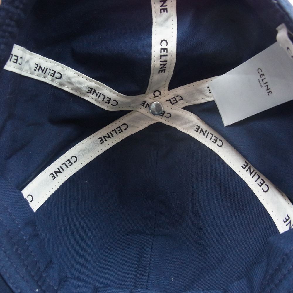 CELINE セリーヌ 2AUT6969P 国内正規品 トリオンフ ベースボール キャップ ネイビー系 L【中古】