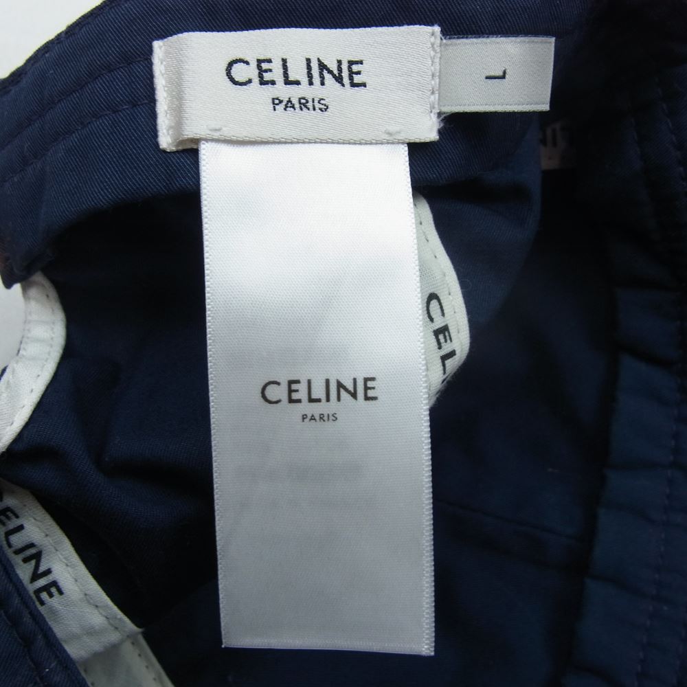 CELINE セリーヌ 2AUT6969P 国内正規品 トリオンフ ベースボール キャップ ネイビー系 L【中古】