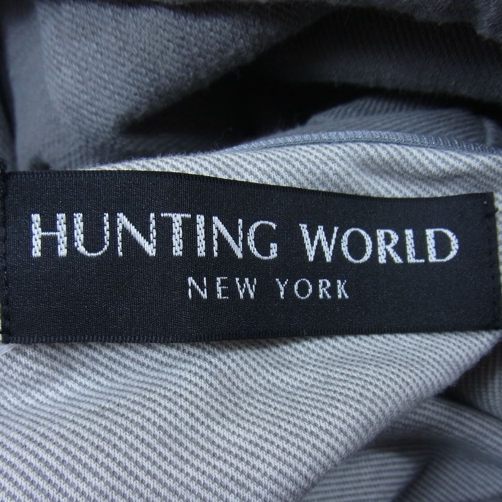 HUNTING WORLD ハンティングワールド ハイネック ジップアップ パーカー グレー系 M【中古】