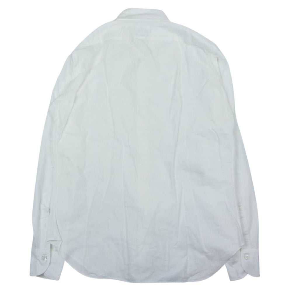 ジャンネット SLIM FIT スリムフィット タルカラー コットン 長袖 シャツ ホワイト系 15.5/39【中古】