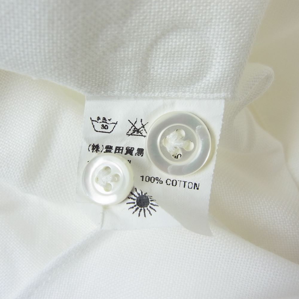 ジャンネット SLIM FIT スリムフィット タルカラー コットン 長袖 シャツ ホワイト系 15.5/39【中古】